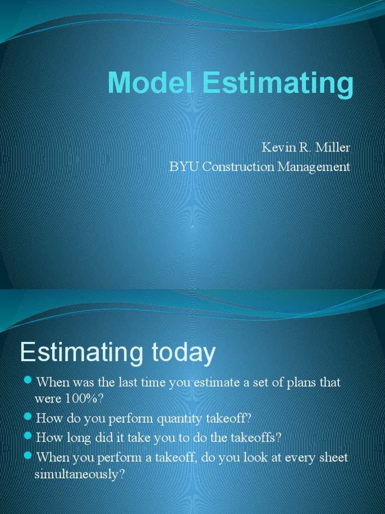 Effective Model Estimating Techniques | PDF | Building Information ...
