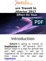 Saturn Transit in Sagittarius 2017