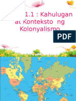 Aralin1.1 Kahulugan at Konteksto NG Kolonyalismo