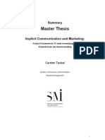 MBA Summary Thesis SMI Steinbeis-Hochschule Berlin - Engl