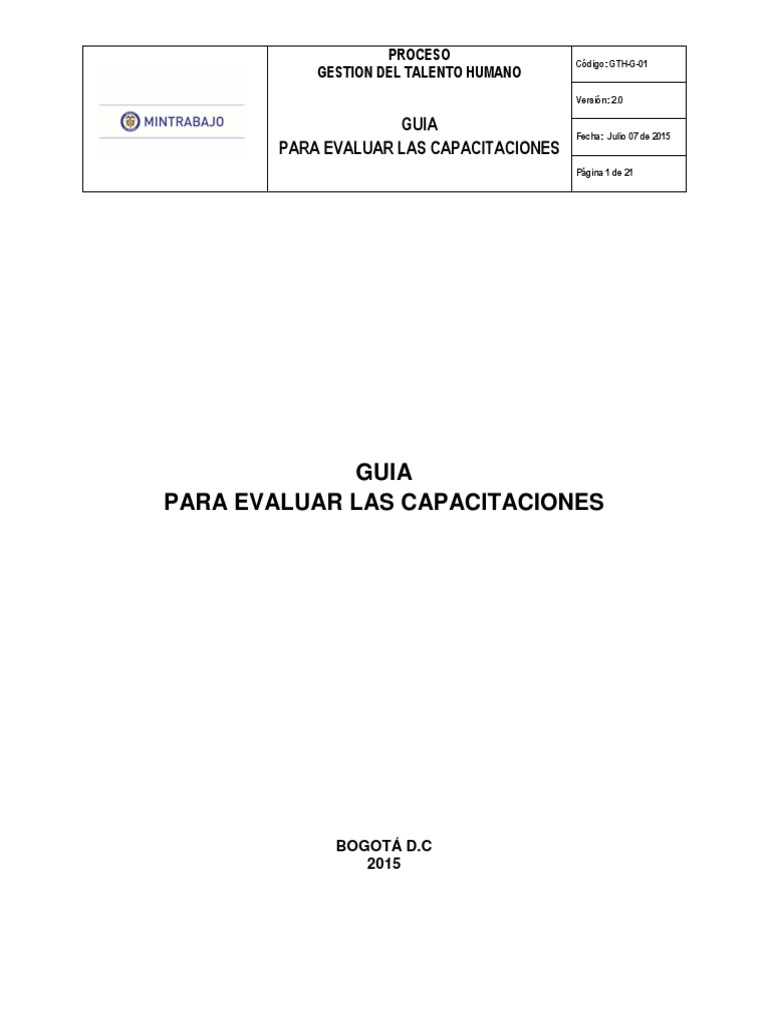 Evaluación de Capacitación en Entidades Públicas | PDF | Gestión del ...
