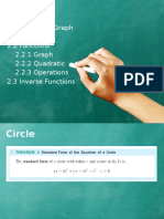 Functions and Graph 2.1 Circle 2.2 Functions 2.2.1 Graph 2.2.2 Quadratic 2.2.3 Operations 2.3 Inverse Functions
