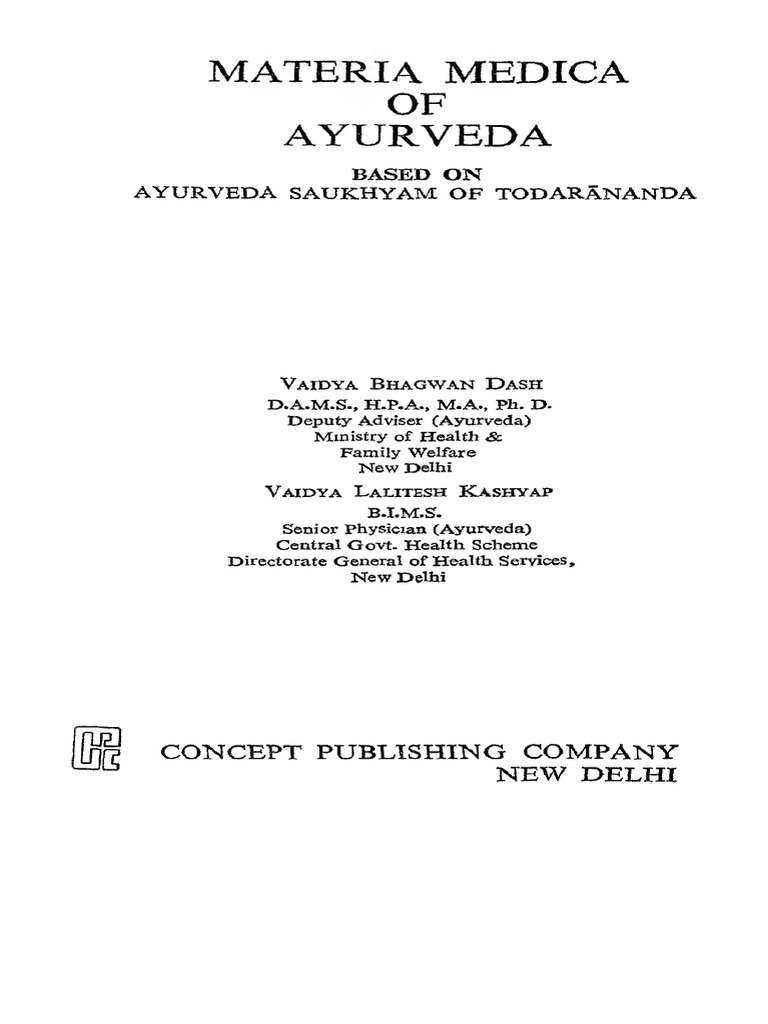 Dravyaguna Notes Pdf