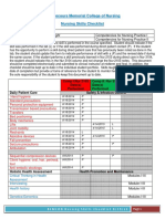 nursing skills checklist