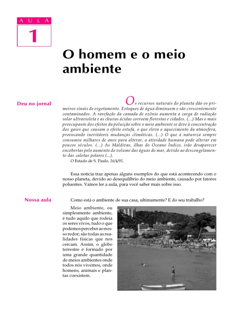 01 O Homem E O Meio Ambiente Pdf Pdf Ambiente Natural Desperdício
