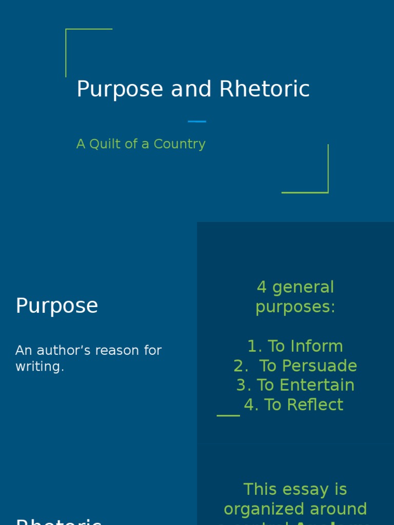 Rhetoric's Purpose in Writing | PDF | Philology | Language Arts ...