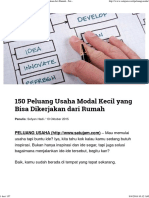 150 Peluang Usaha Modal Kecil Yang Bisa Dikerjakan Dari Rumah - Satu Jam