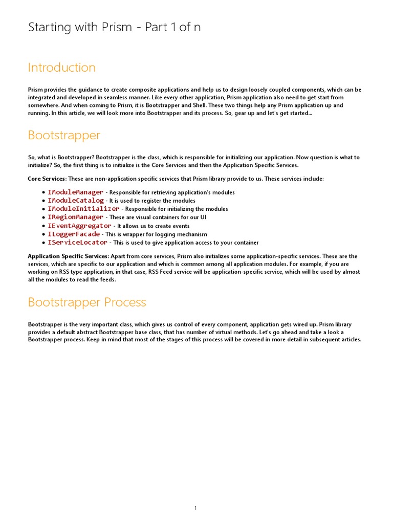 Understanding Prism Bootstrapper and Regions | PDF | Library (Computing ...
