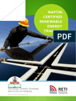 Naptin Certified Renewable Energy Training - Course Content