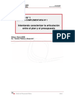 Nº 1 - Intentando Caracterizar La Articulación Entre El Plan y El Presupuesto