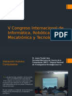 V Congreso Internacional de Informática, Robótica_ReporteMarketing