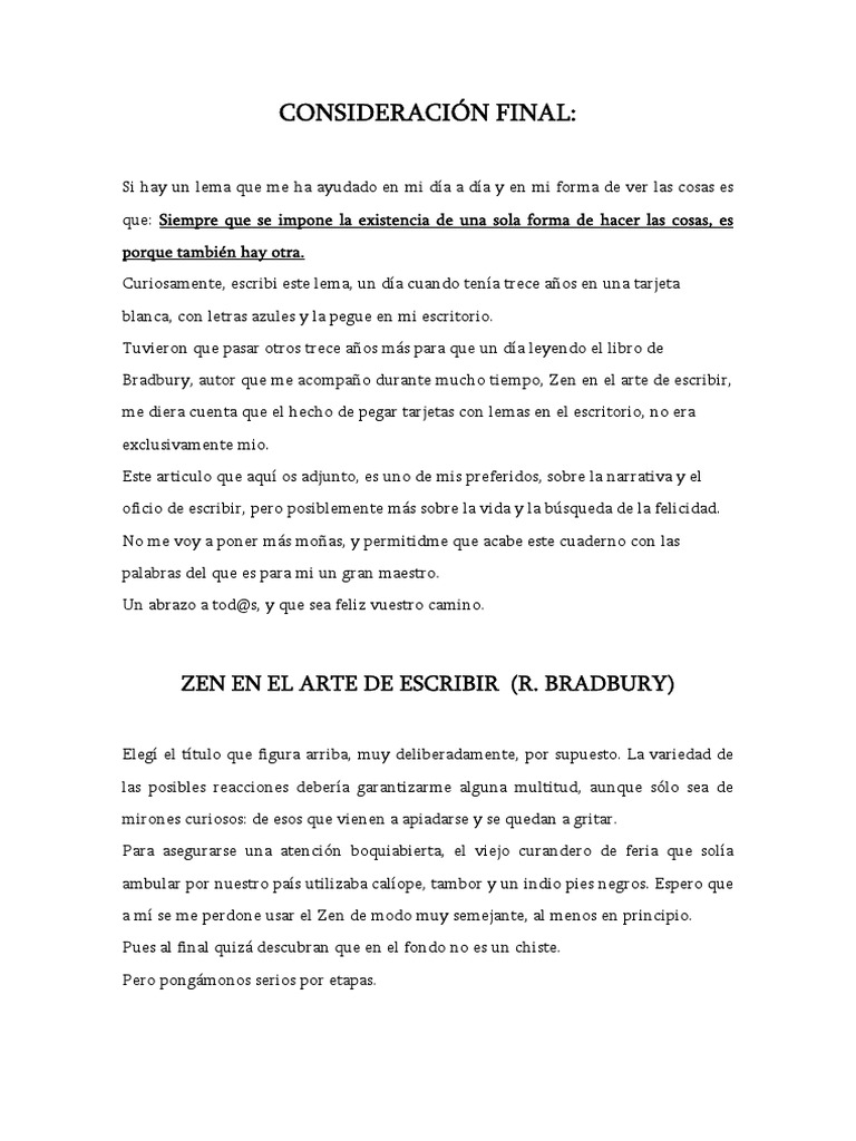 Consideracion Final | PDF | Tiro al arco | Verdad