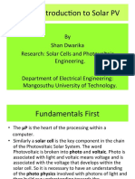 A Brief Introduction to Solar PV