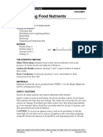 identifying food nutrients lab