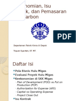 Keekonomian, Isu Kontrak, Dan Pemasaran Hidrokarbon