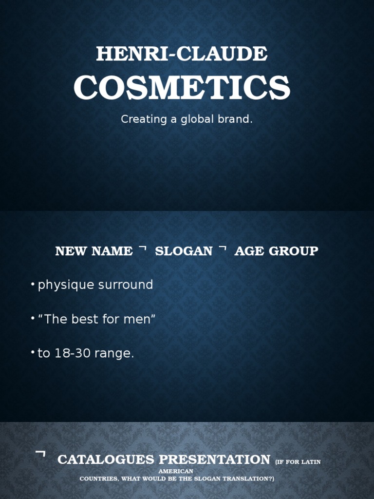 Henri Claude Cosmetics Case Study