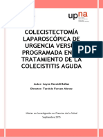 Colecistectomía Laparoscópica de Urgencia Versus Programada