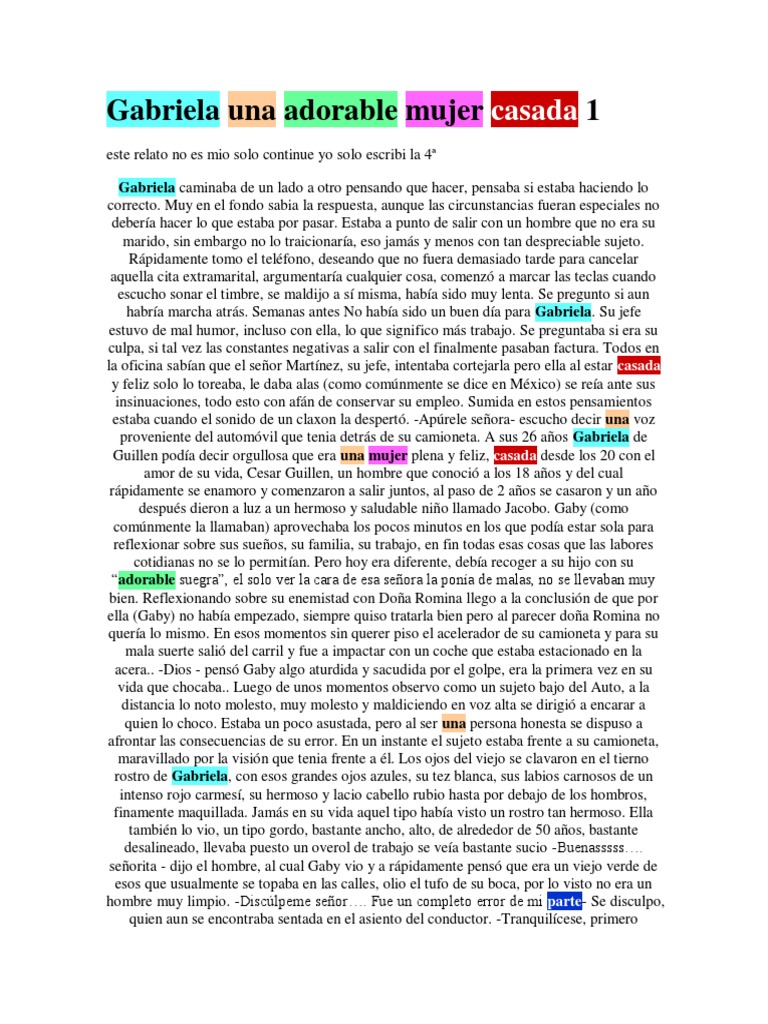 Gabriela Una Adorable Mujer Casada 9