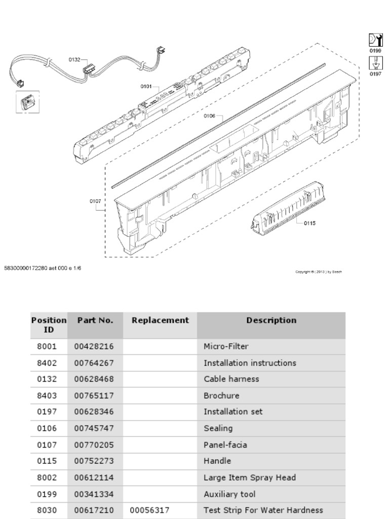 Exploded View Dishwasher Equipment