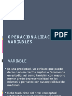 Operacionalizacion de Variables
