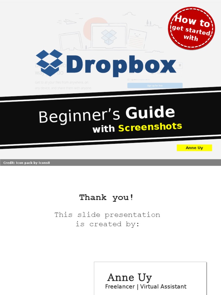 Dropbox Beginner's Quick Start Guide | PDF | Computer File | Icon ...