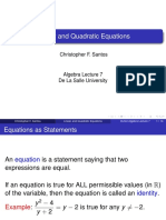 COMALGE Algebra: Linear and Quadratic Equations