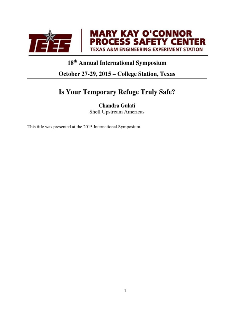 Is Your Temporary Refuge Truly Safe | PDF | Leak | Emergency Management