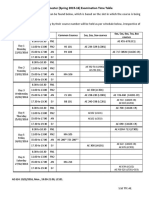 Mid Semester Spring 2015-16 Time Table V2