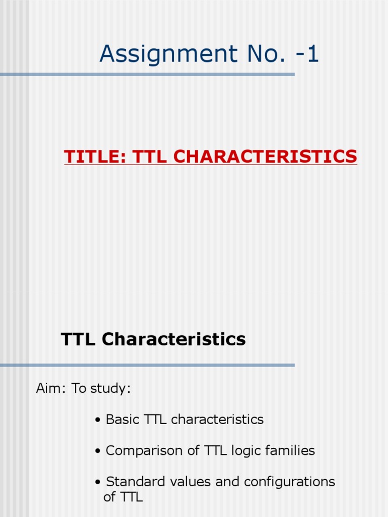 TTL Characteristics and Open Collector | PDF