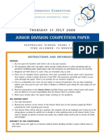 AMC Junior Division 2008 Paper