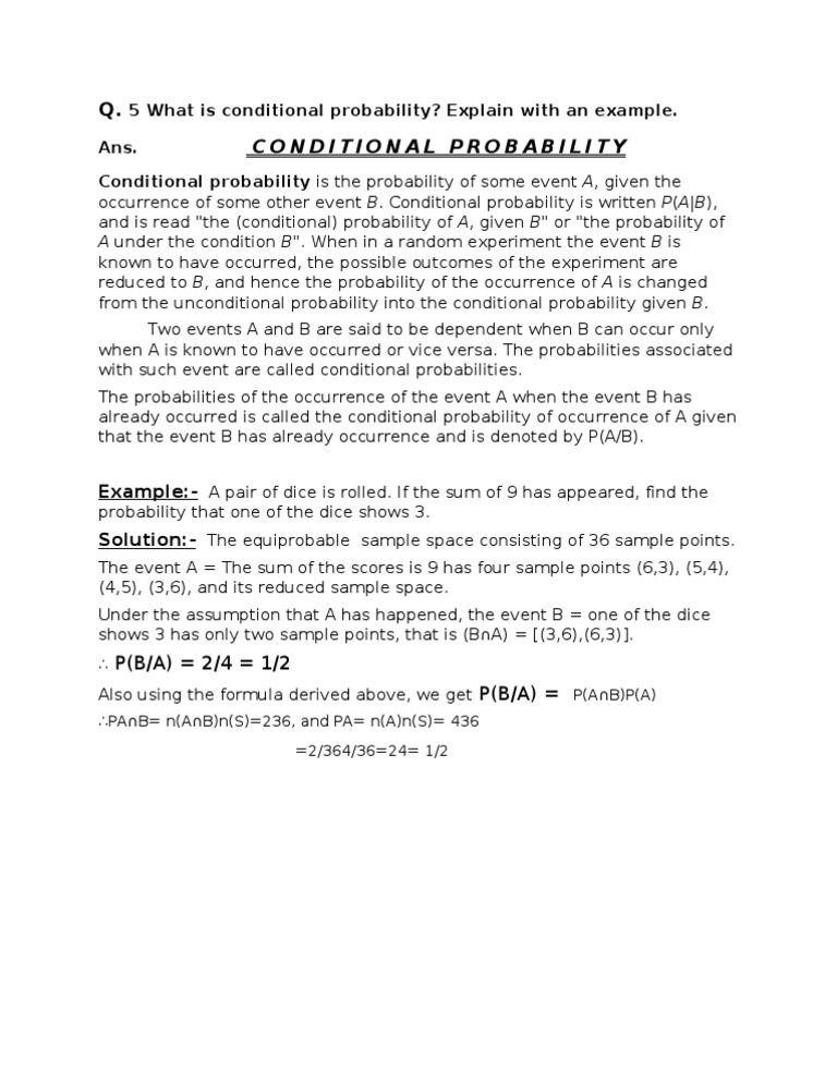 Conditional Probability | PDF