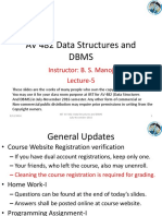 AV 482 Data Structures and DBMS: Instructor: B. S. Manoj Lecture-5