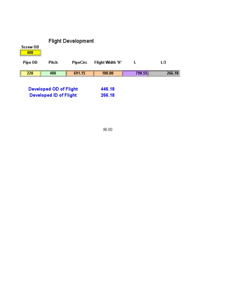 Flight Development: Developed OD of Flight 446.18 Developed ID of ...