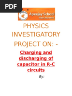 Physics Investigatory Project Class XII