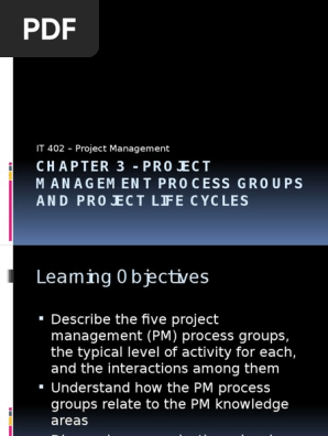 Pm Chapter 03 Project Management Process Groups Pdf Project Management Accountability