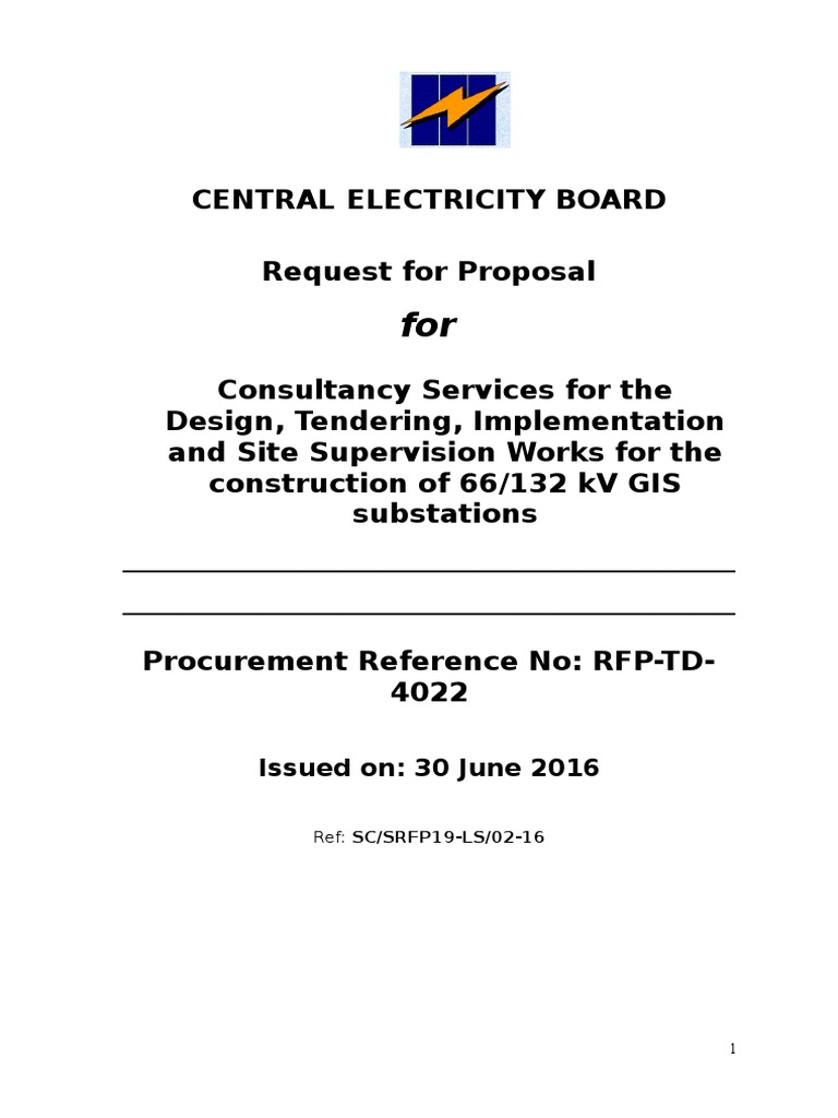 RFPTD4022Consultancy Services For GIS Station PDF Request For Proposal Consultant
