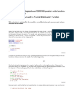 C++ Examples - Cumulative Normal Distribution Function