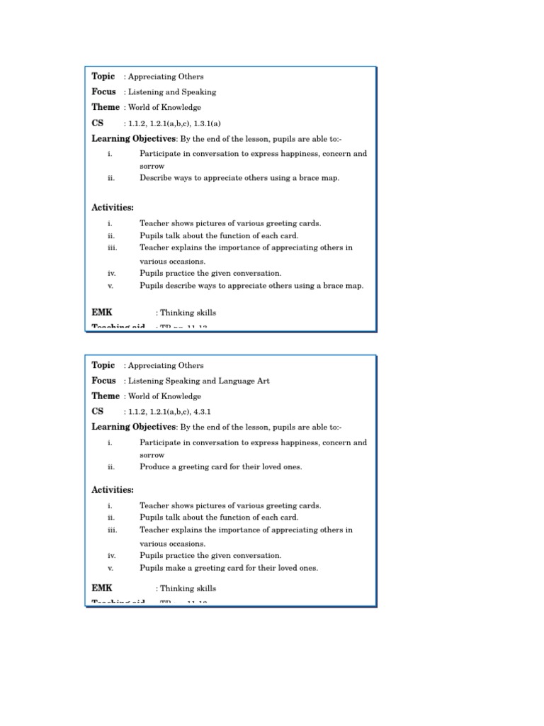 Contoh Rancangan Pengajaran Harian Bahasa Inggeris Tahun 6 Pdf Vocabulary Teachers