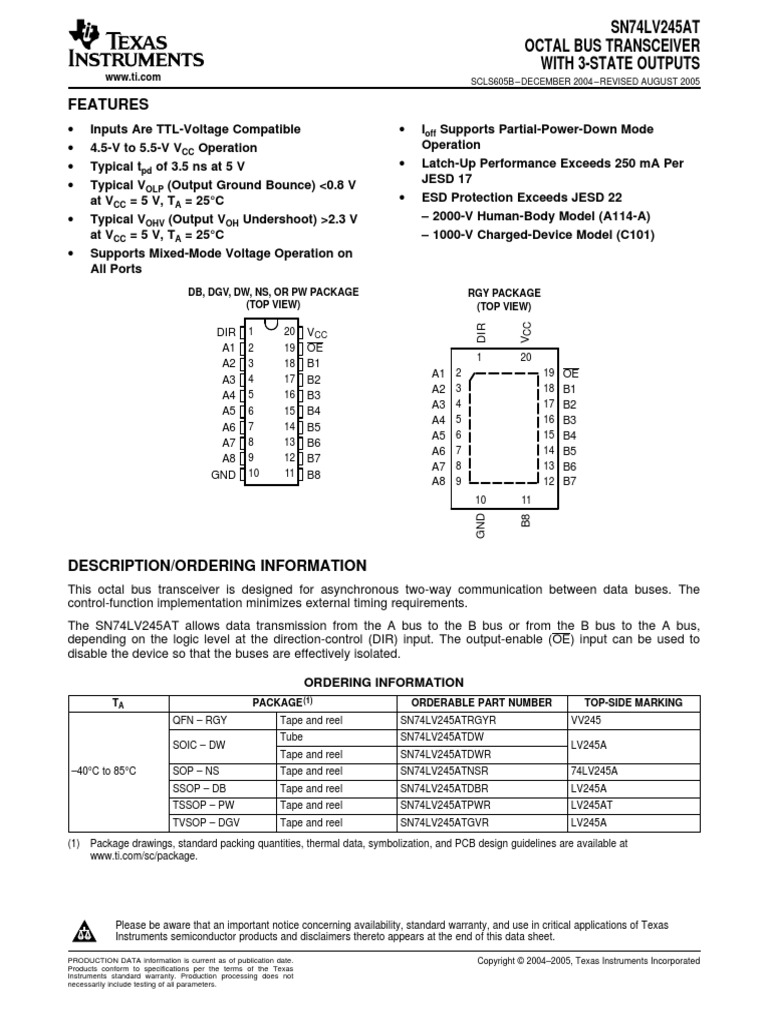datasheet ic245 | Electrical Engineering | Electronic Engineering