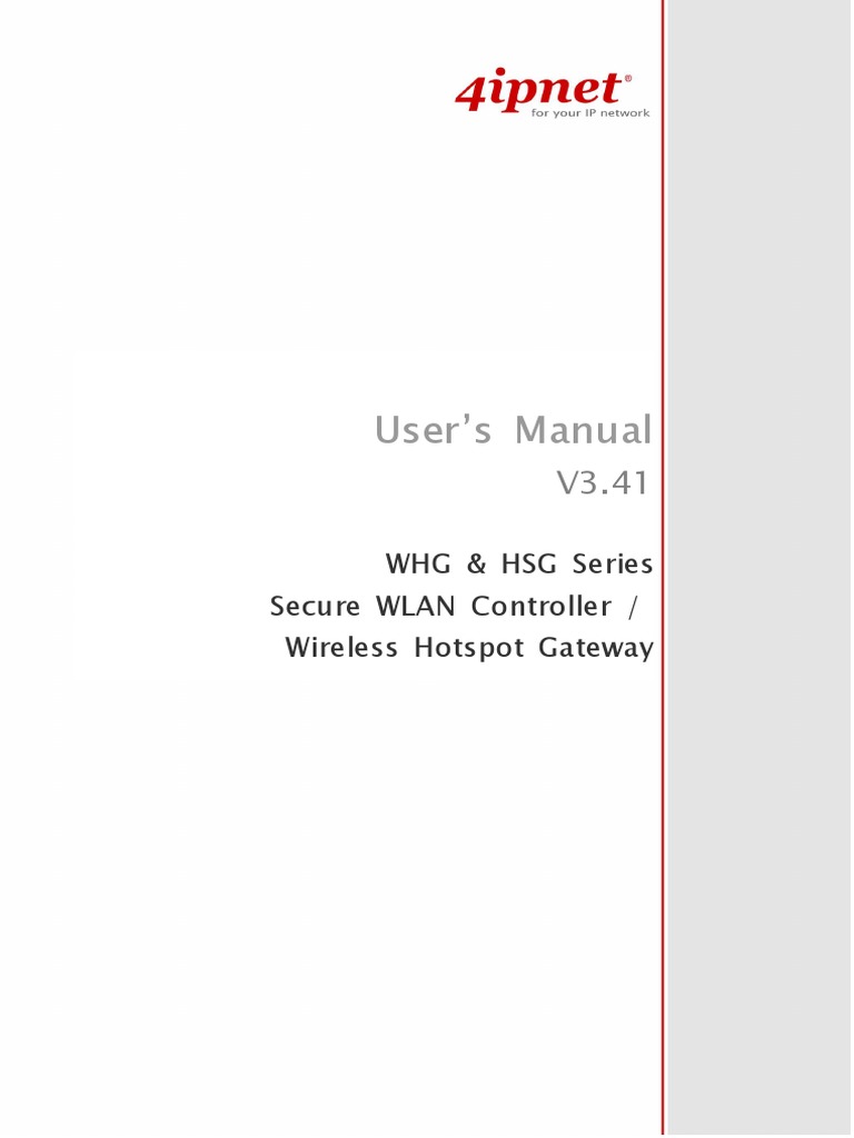 4ipnet MAN WHGSeries | PDF | Ip Address | Computer Network