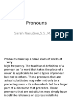 Pronouns: Sarah Nasution, S.S.,M.Hum