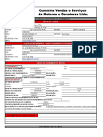 Planilha Padrão de Solicitação de Garantia