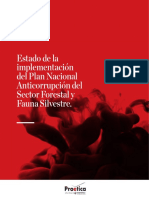 Estado de La Implementación Del Plan Nacional Anticorrupción Del Sector Forestal y Fauna Silvestre