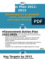 EU E-Government Action Plan 2011-2015: Harnessing ICT To Promote Smart, Sustainable & Innovative Government