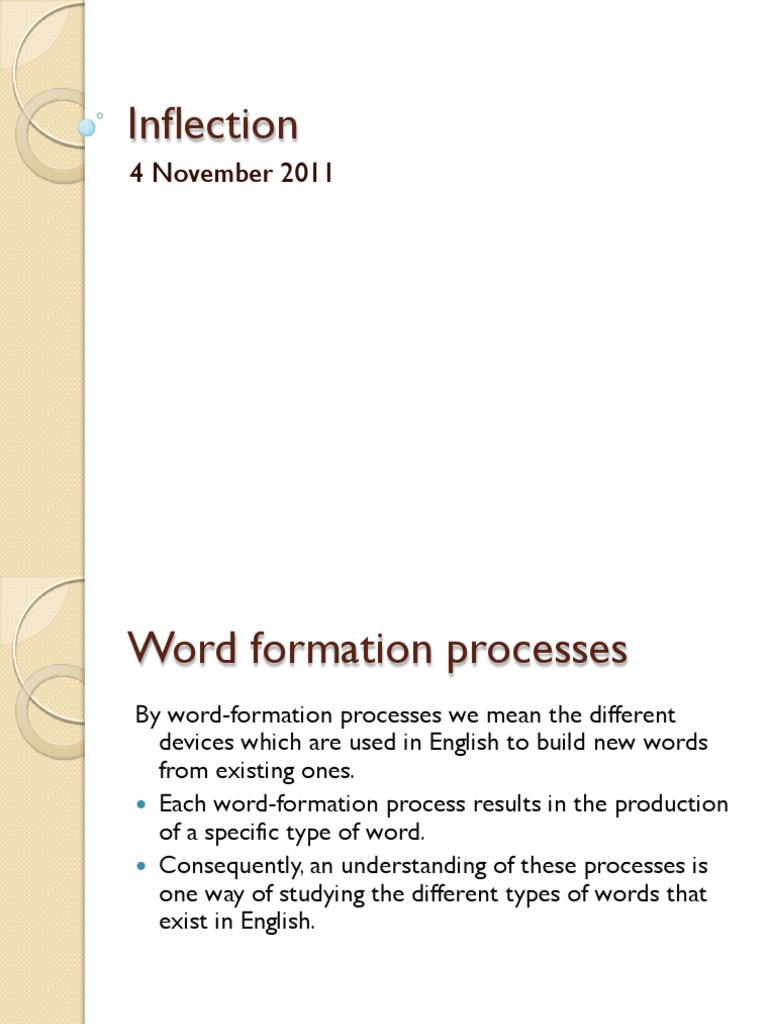 Understanding Word Inflection in English | PDF | Grammatical Number ...
