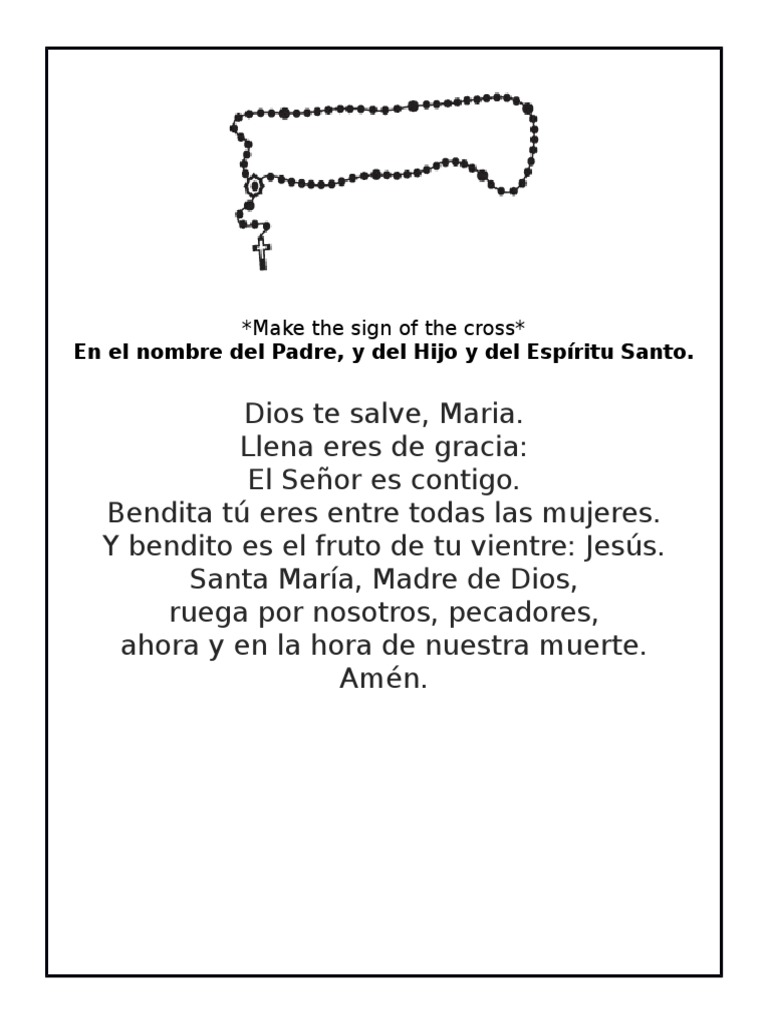 Padre Nuestro and Ave Maria PDF