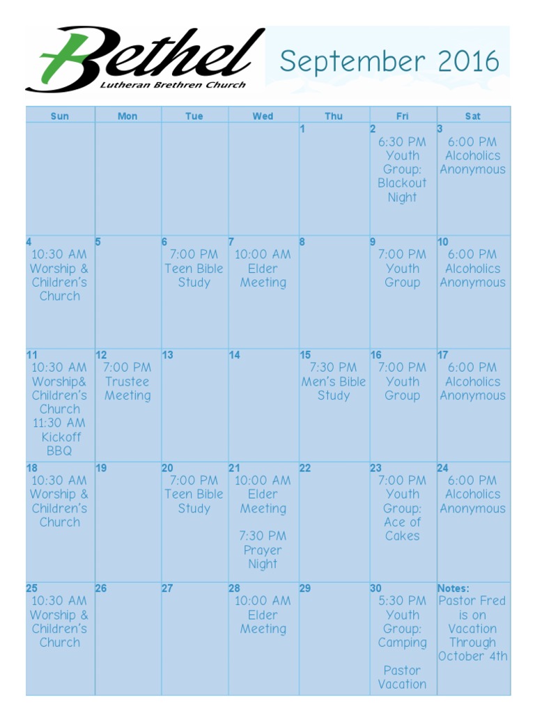 Bethel Calendar Sept 2016 PDF