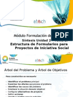 Síntesis Unidad 2, Tema 2: Estructura de Los Formularios para Presentación de Proyectos de Iniciativa Social