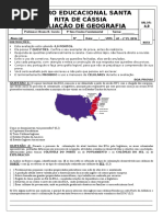 Avaliacao 9º Ano -EUA