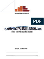 Plan Operativo Institucional 2009
